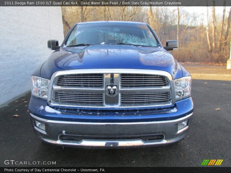 Deep Water Blue Pearl / Dark Slate Gray/Medium Graystone 2011 Dodge Ram 1500 SLT Quad Cab 4x4