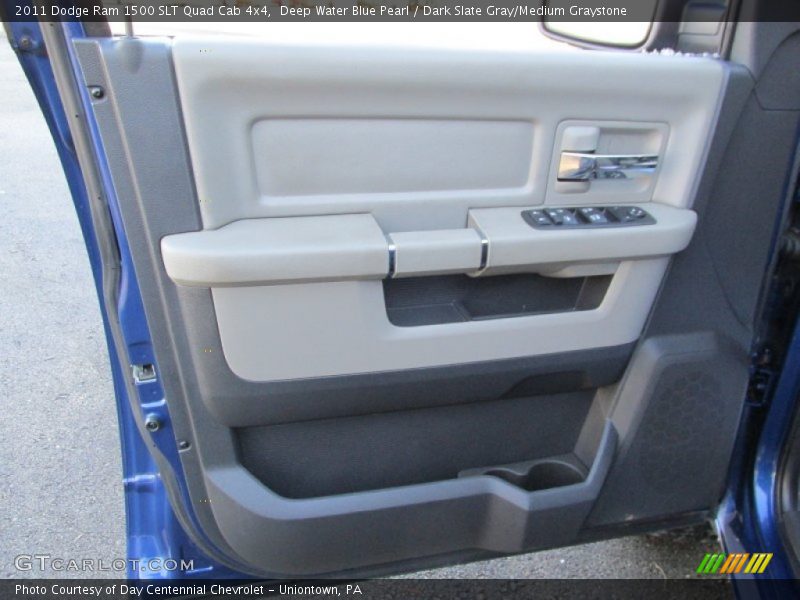 Deep Water Blue Pearl / Dark Slate Gray/Medium Graystone 2011 Dodge Ram 1500 SLT Quad Cab 4x4