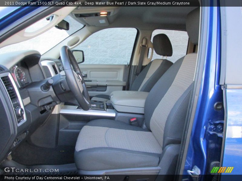 Deep Water Blue Pearl / Dark Slate Gray/Medium Graystone 2011 Dodge Ram 1500 SLT Quad Cab 4x4