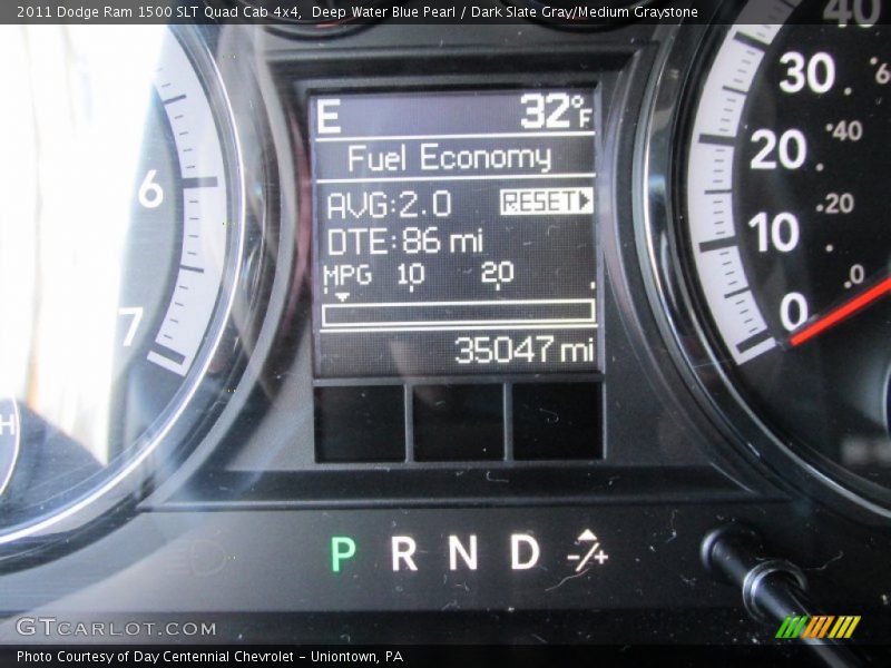 Deep Water Blue Pearl / Dark Slate Gray/Medium Graystone 2011 Dodge Ram 1500 SLT Quad Cab 4x4