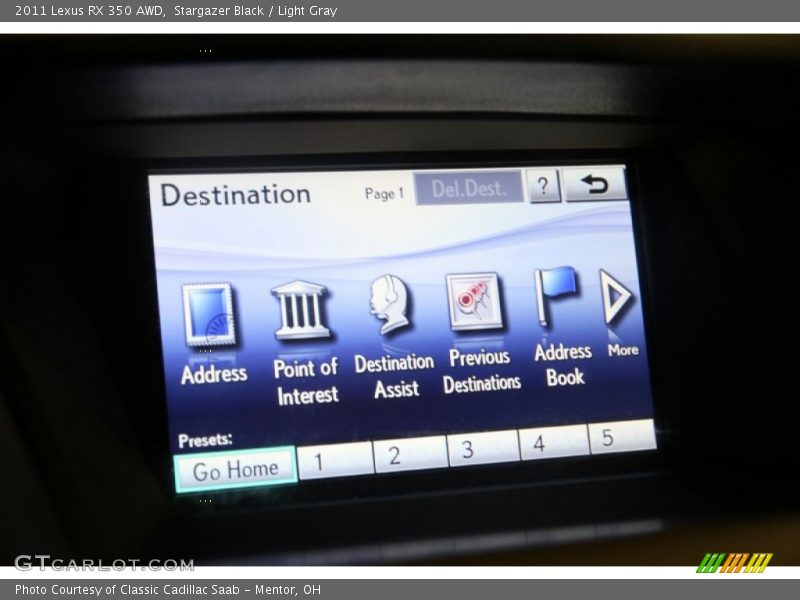 Stargazer Black / Light Gray 2011 Lexus RX 350 AWD