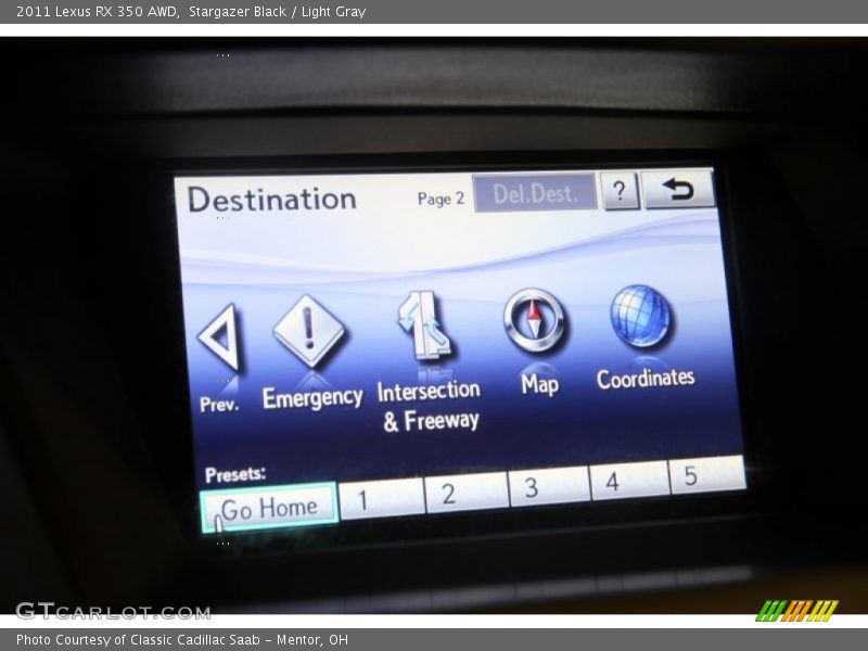 Stargazer Black / Light Gray 2011 Lexus RX 350 AWD