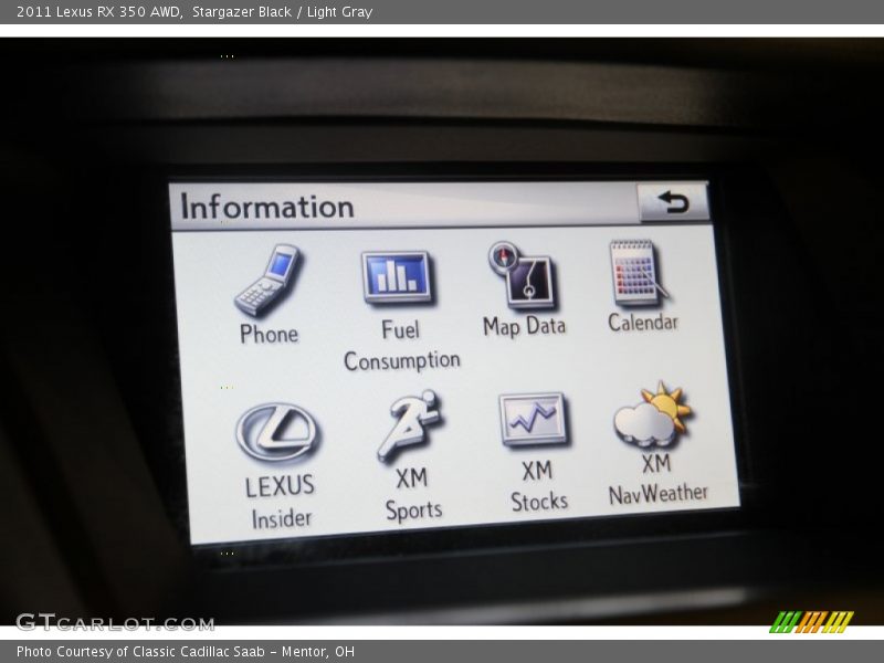 Stargazer Black / Light Gray 2011 Lexus RX 350 AWD