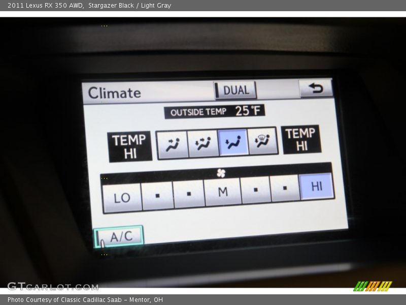 Stargazer Black / Light Gray 2011 Lexus RX 350 AWD