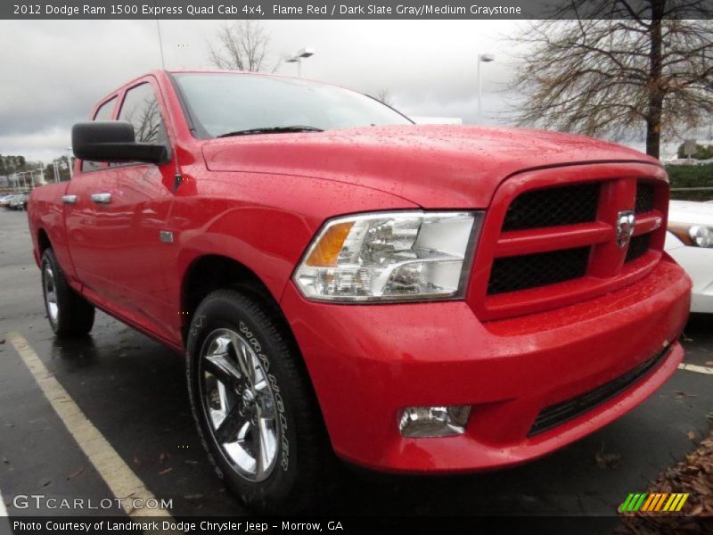 Flame Red / Dark Slate Gray/Medium Graystone 2012 Dodge Ram 1500 Express Quad Cab 4x4
