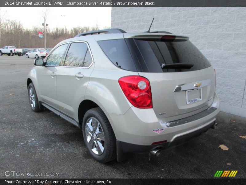Champagne Silver Metallic / Brownstone/Jet Black 2014 Chevrolet Equinox LT AWD