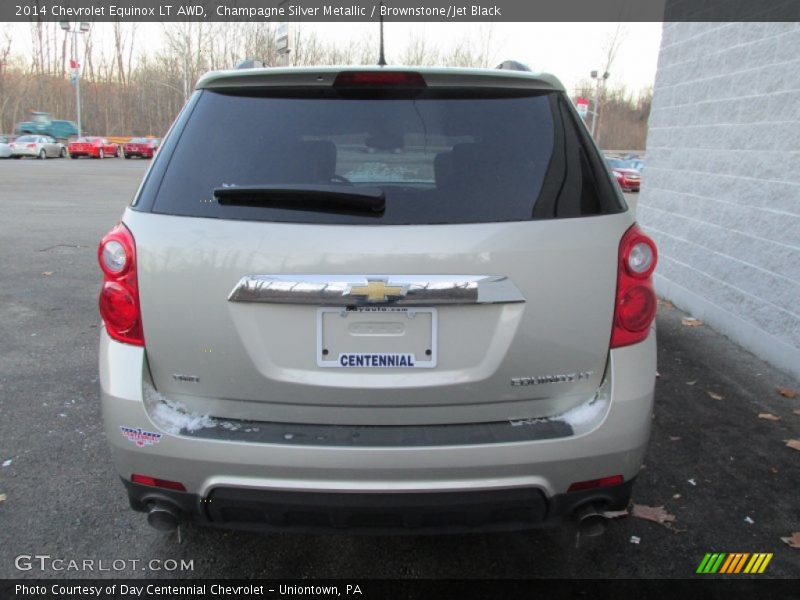 Champagne Silver Metallic / Brownstone/Jet Black 2014 Chevrolet Equinox LT AWD