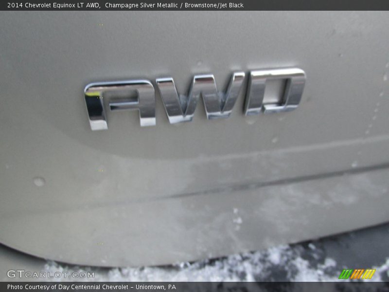 Champagne Silver Metallic / Brownstone/Jet Black 2014 Chevrolet Equinox LT AWD