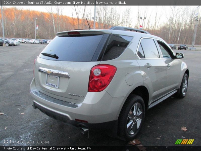 Champagne Silver Metallic / Brownstone/Jet Black 2014 Chevrolet Equinox LT AWD