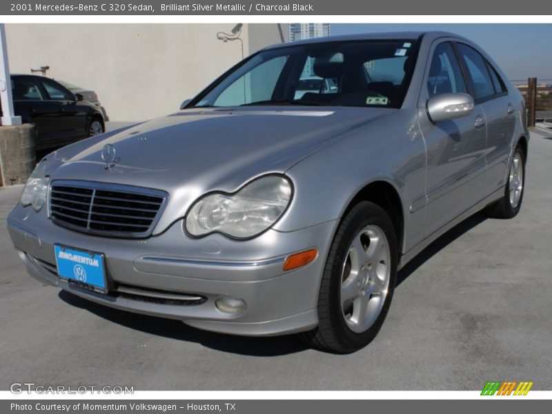 Brilliant Silver Metallic / Charcoal Black 2001 Mercedes-Benz C 320 Sedan