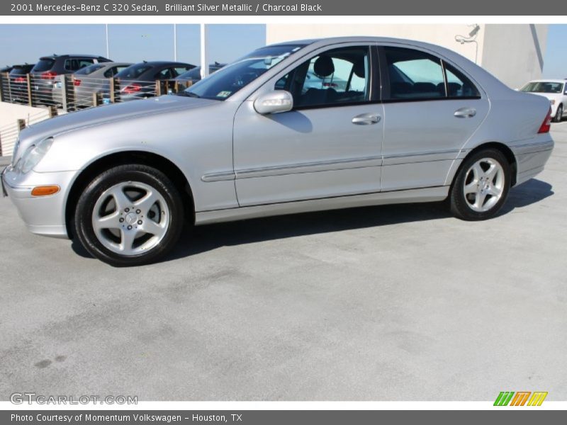 Brilliant Silver Metallic / Charcoal Black 2001 Mercedes-Benz C 320 Sedan