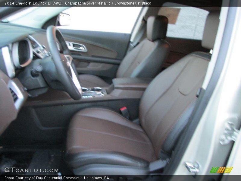 Champagne Silver Metallic / Brownstone/Jet Black 2014 Chevrolet Equinox LT AWD