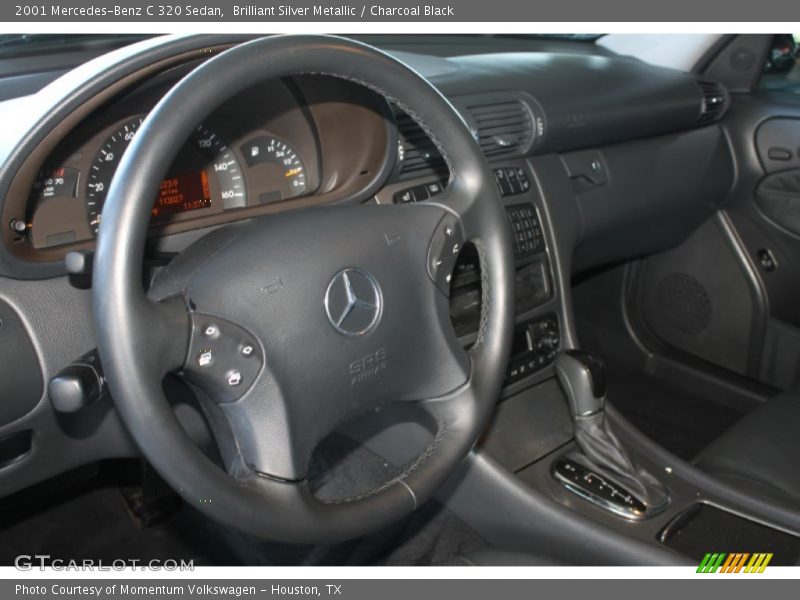 Brilliant Silver Metallic / Charcoal Black 2001 Mercedes-Benz C 320 Sedan