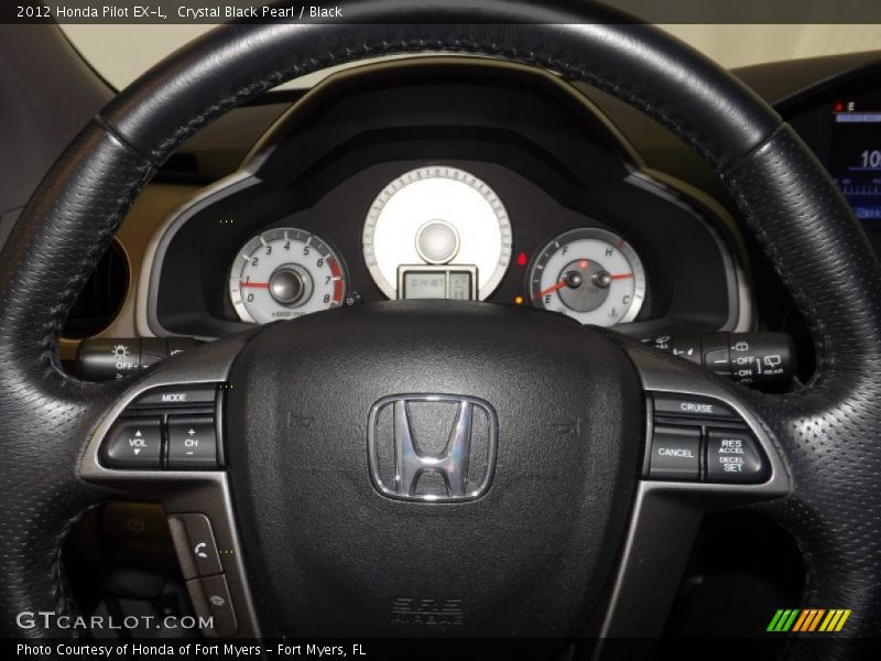 Crystal Black Pearl / Black 2012 Honda Pilot EX-L