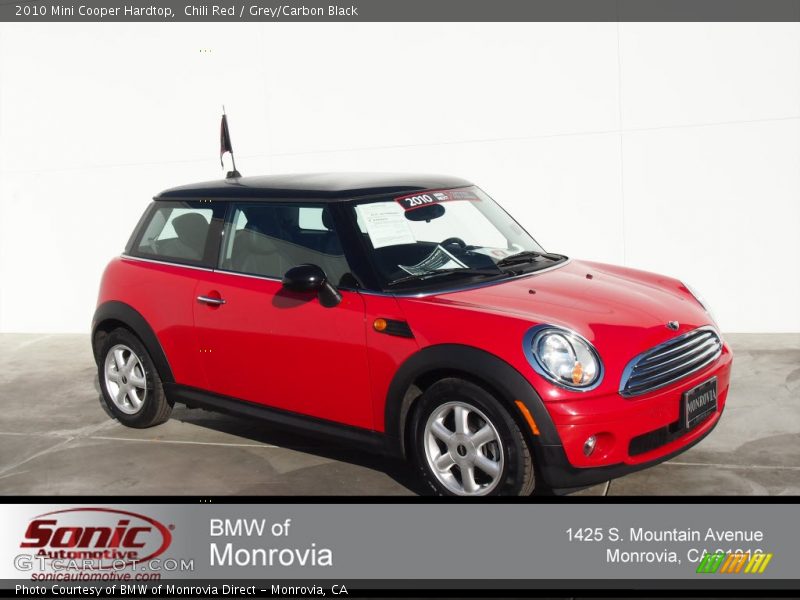 Chili Red / Grey/Carbon Black 2010 Mini Cooper Hardtop