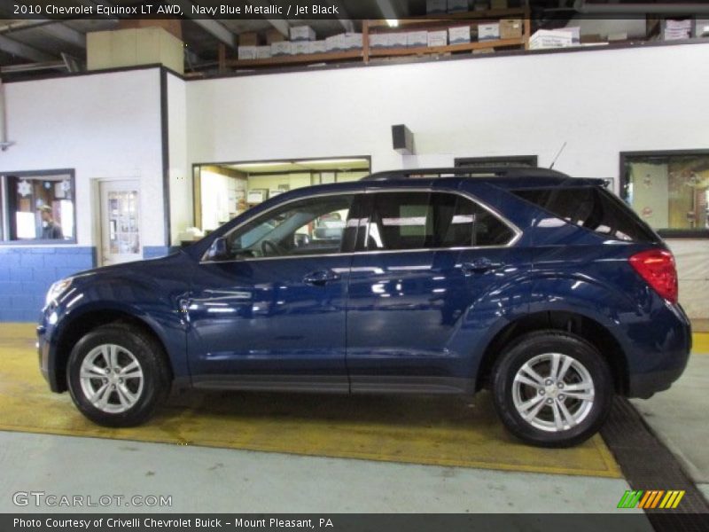 Navy Blue Metallic / Jet Black 2010 Chevrolet Equinox LT AWD