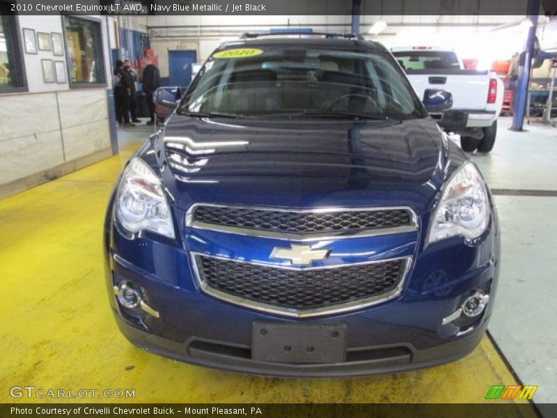 Navy Blue Metallic / Jet Black 2010 Chevrolet Equinox LT AWD
