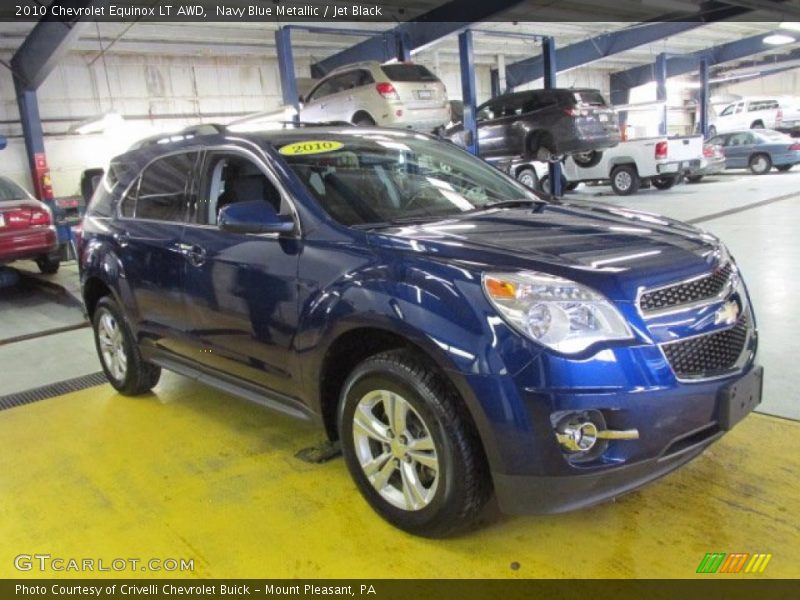 Navy Blue Metallic / Jet Black 2010 Chevrolet Equinox LT AWD