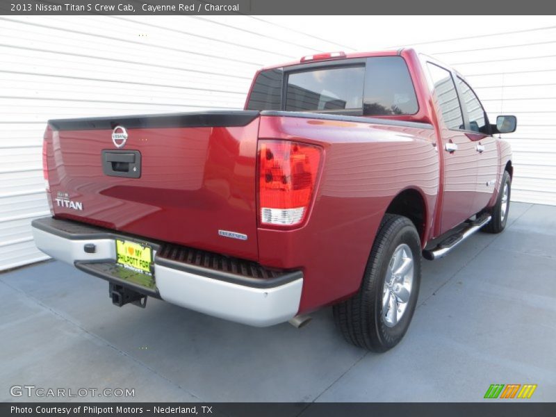 Cayenne Red / Charcoal 2013 Nissan Titan S Crew Cab