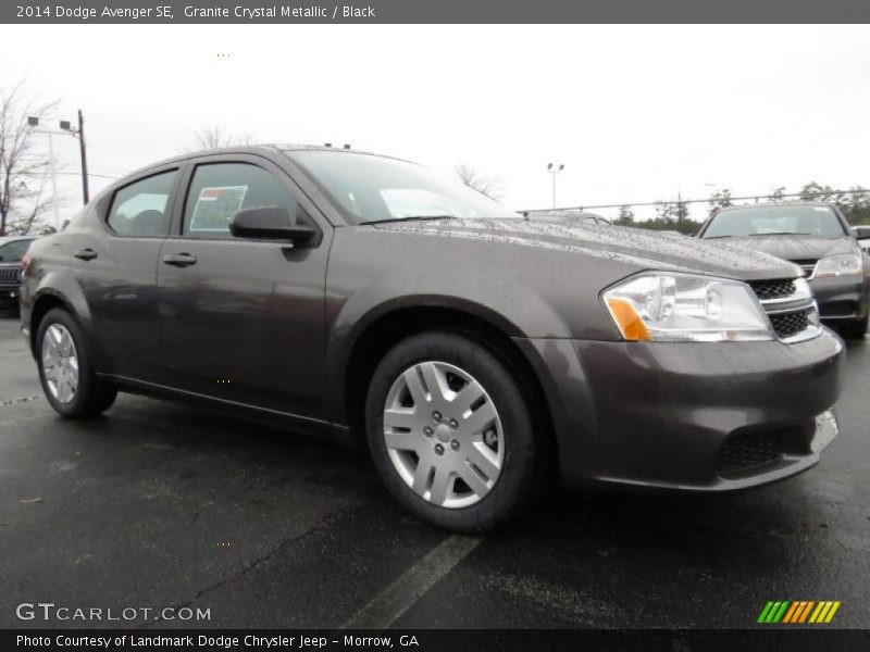 Granite Crystal Metallic / Black 2014 Dodge Avenger SE