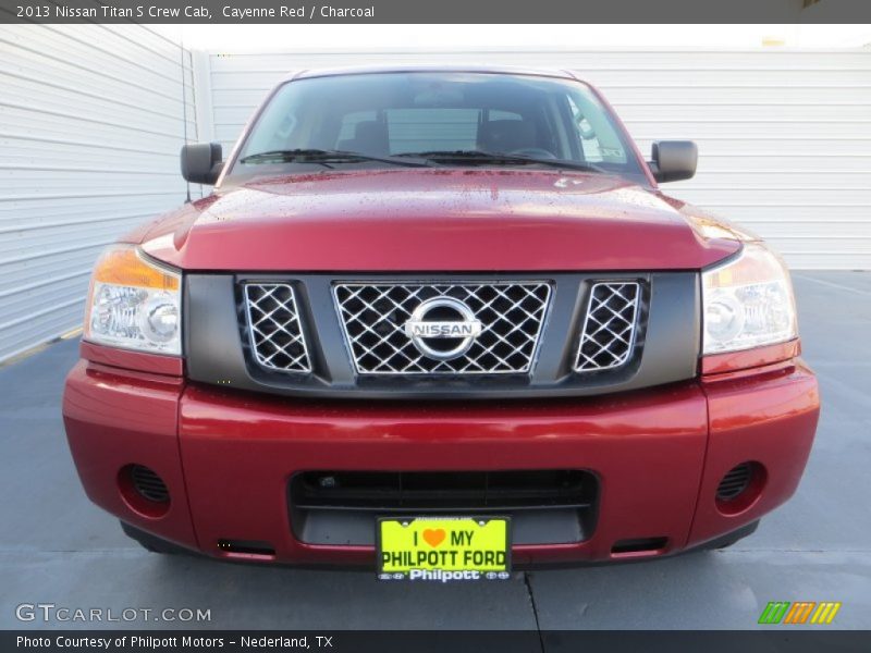 Cayenne Red / Charcoal 2013 Nissan Titan S Crew Cab