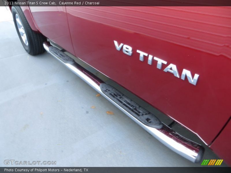 Cayenne Red / Charcoal 2013 Nissan Titan S Crew Cab