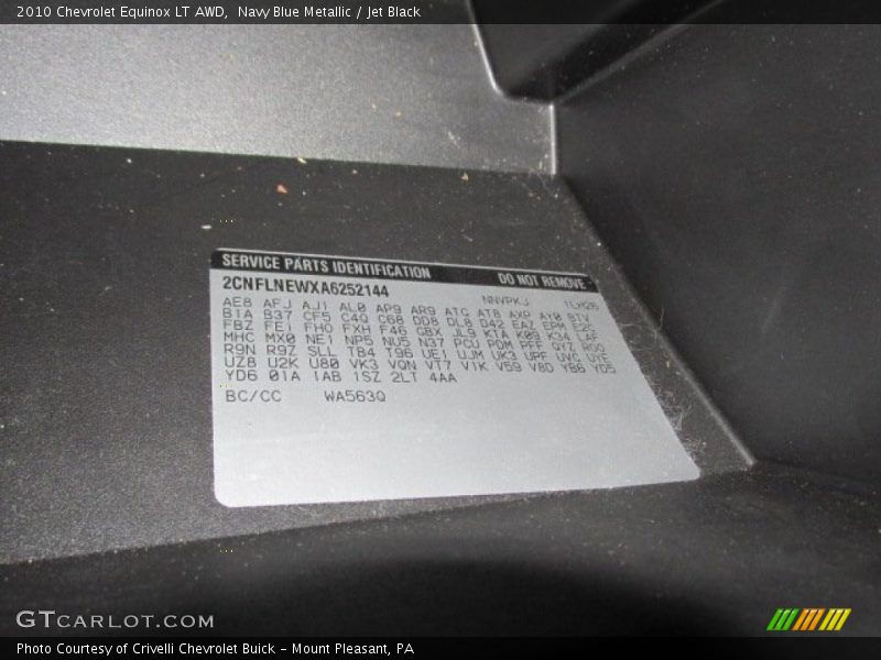Navy Blue Metallic / Jet Black 2010 Chevrolet Equinox LT AWD