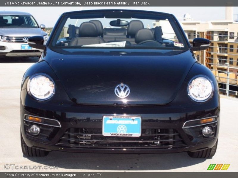 Deep Black Pearl Metallic / Titan Black 2014 Volkswagen Beetle R-Line Convertible