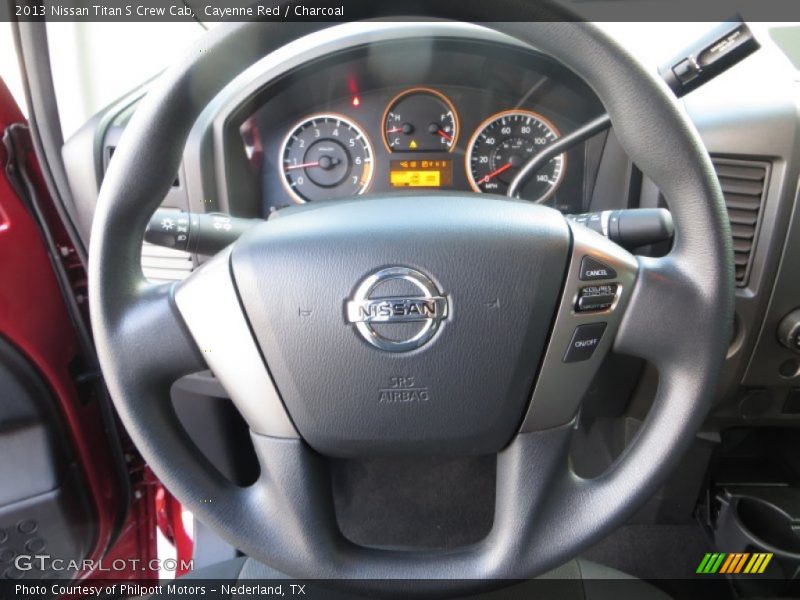 Cayenne Red / Charcoal 2013 Nissan Titan S Crew Cab