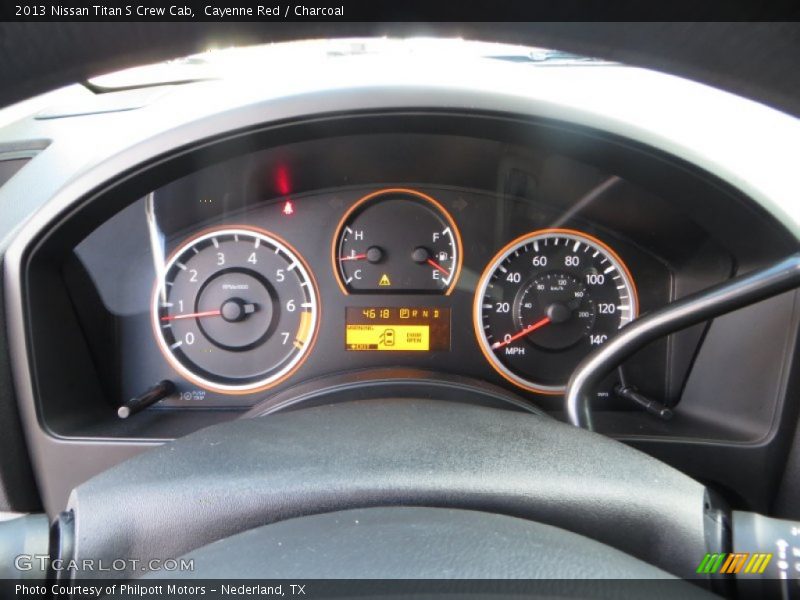 Cayenne Red / Charcoal 2013 Nissan Titan S Crew Cab