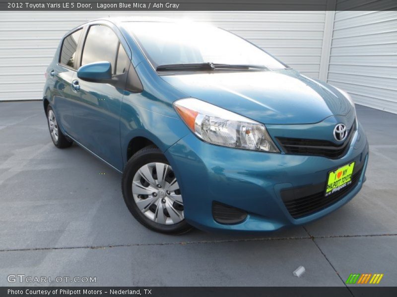 Lagoon Blue Mica / Ash Gray 2012 Toyota Yaris LE 5 Door