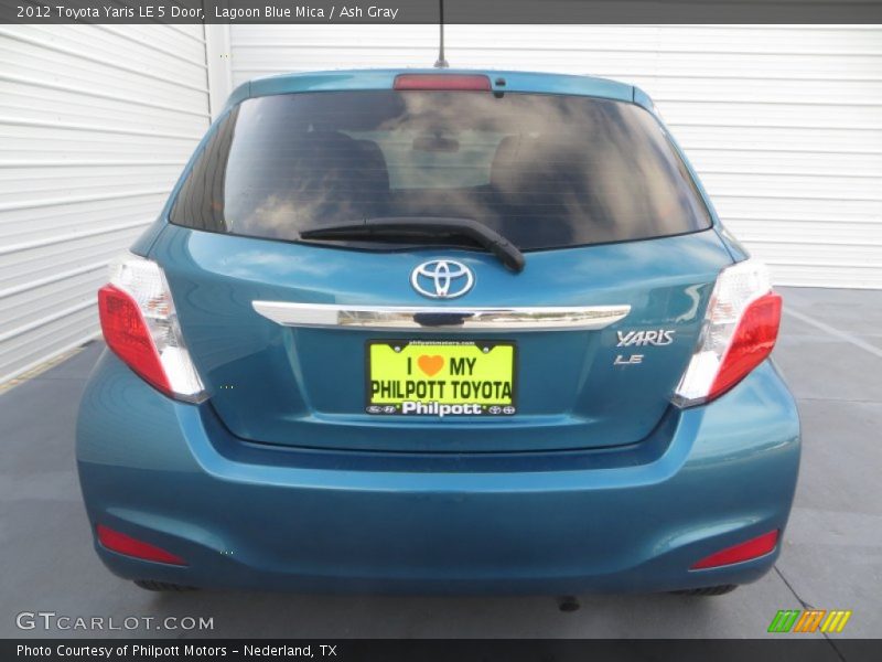 Lagoon Blue Mica / Ash Gray 2012 Toyota Yaris LE 5 Door