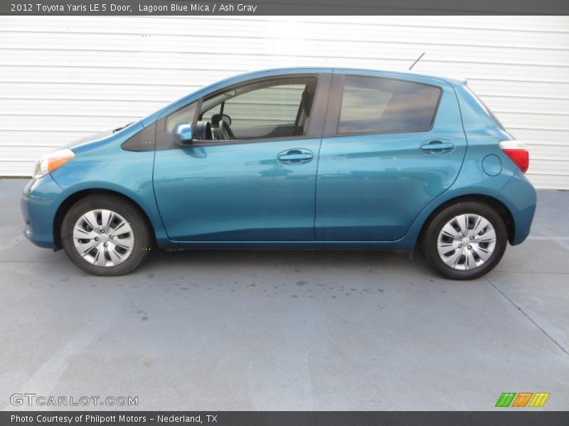 Lagoon Blue Mica / Ash Gray 2012 Toyota Yaris LE 5 Door