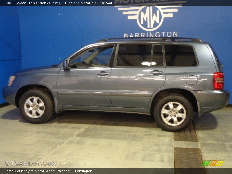 Bluestone Metallic / Charcoal 2003 Toyota Highlander V6 4WD