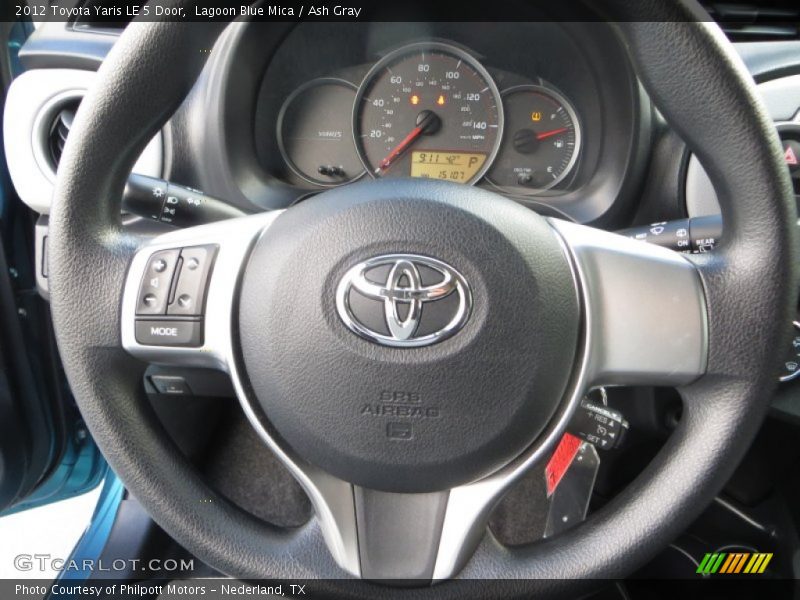 Lagoon Blue Mica / Ash Gray 2012 Toyota Yaris LE 5 Door
