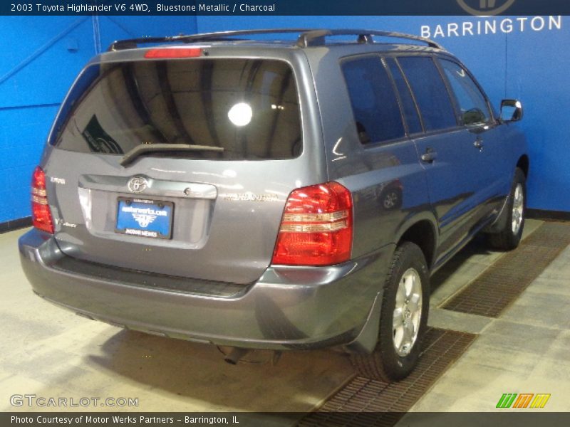 Bluestone Metallic / Charcoal 2003 Toyota Highlander V6 4WD