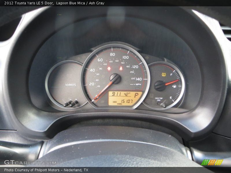 Lagoon Blue Mica / Ash Gray 2012 Toyota Yaris LE 5 Door