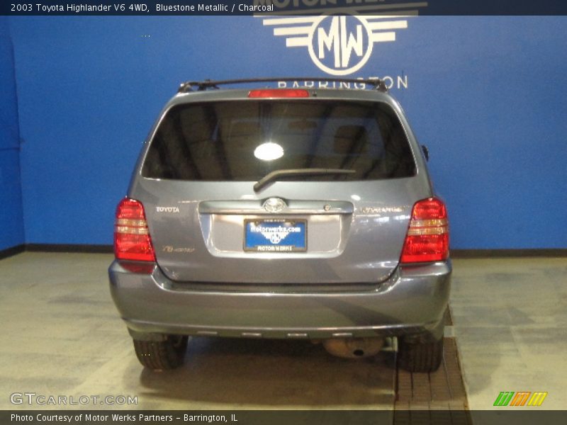 Bluestone Metallic / Charcoal 2003 Toyota Highlander V6 4WD
