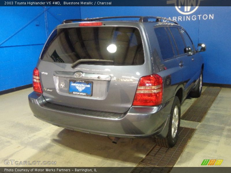 Bluestone Metallic / Charcoal 2003 Toyota Highlander V6 4WD