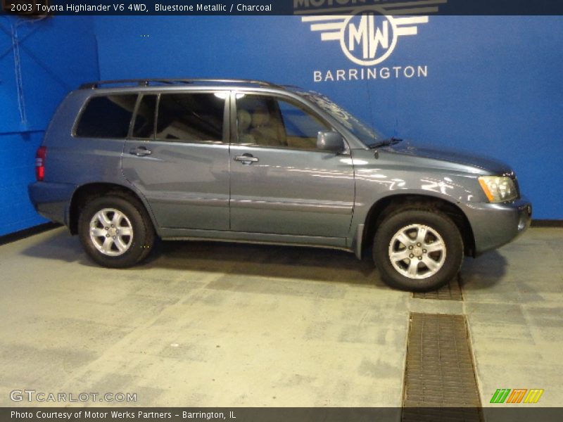 Bluestone Metallic / Charcoal 2003 Toyota Highlander V6 4WD