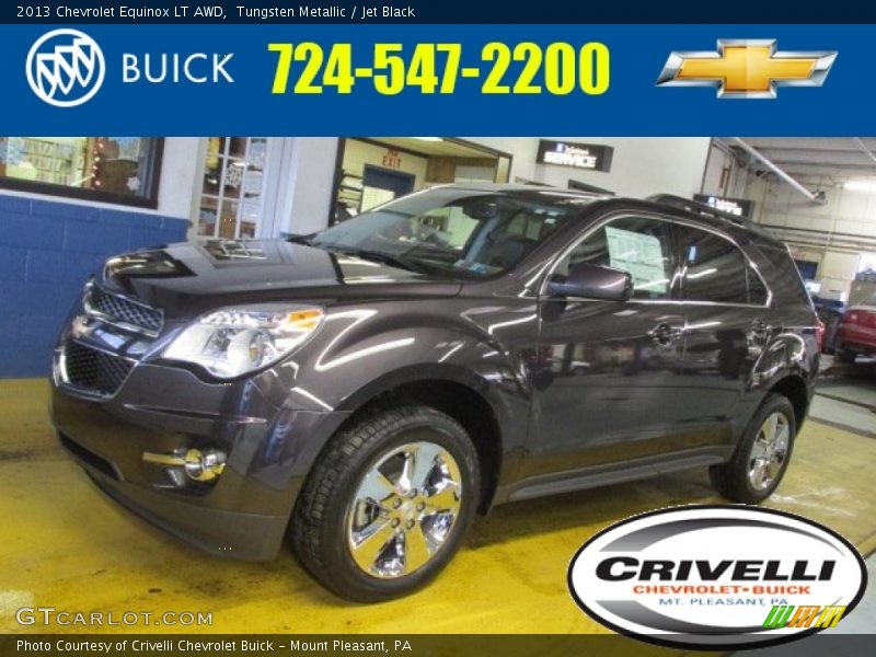Tungsten Metallic / Jet Black 2013 Chevrolet Equinox LT AWD