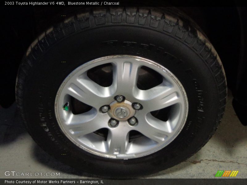 Bluestone Metallic / Charcoal 2003 Toyota Highlander V6 4WD