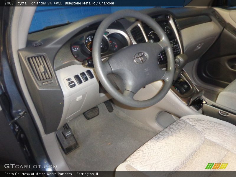 Bluestone Metallic / Charcoal 2003 Toyota Highlander V6 4WD
