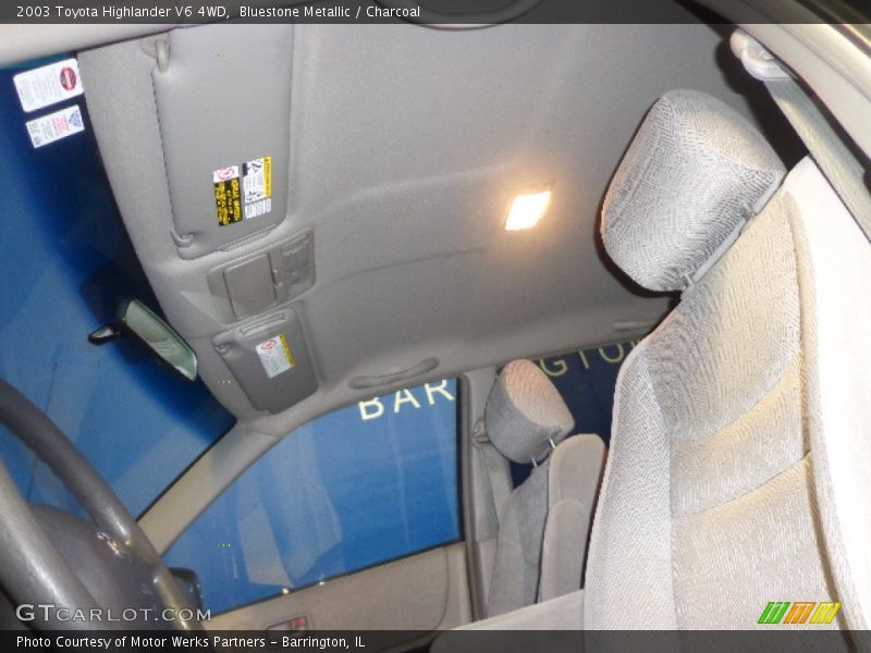 Bluestone Metallic / Charcoal 2003 Toyota Highlander V6 4WD