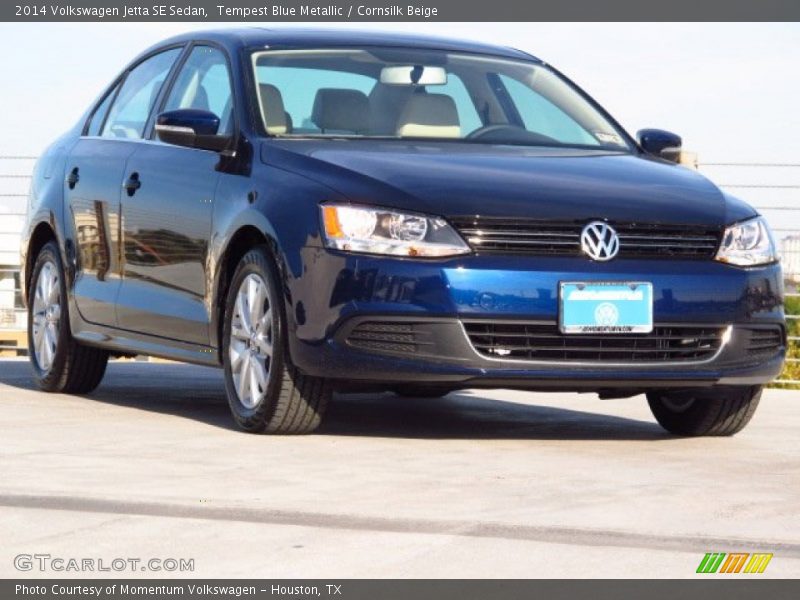 Tempest Blue Metallic / Cornsilk Beige 2014 Volkswagen Jetta SE Sedan
