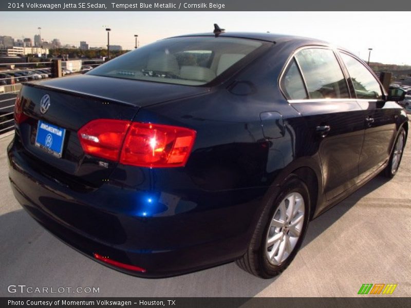 Tempest Blue Metallic / Cornsilk Beige 2014 Volkswagen Jetta SE Sedan