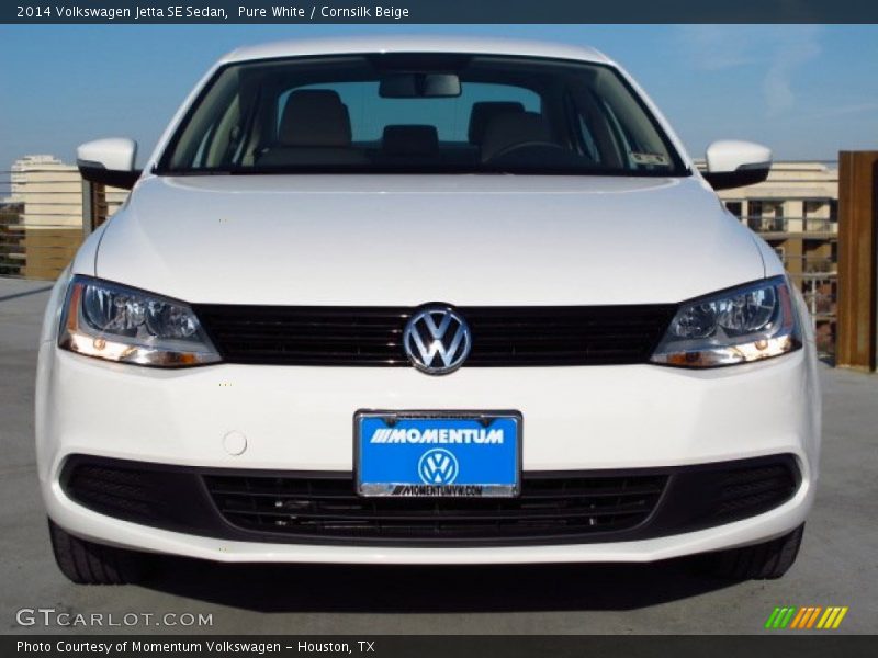 Pure White / Cornsilk Beige 2014 Volkswagen Jetta SE Sedan
