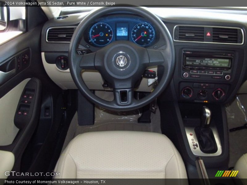 Pure White / Cornsilk Beige 2014 Volkswagen Jetta SE Sedan