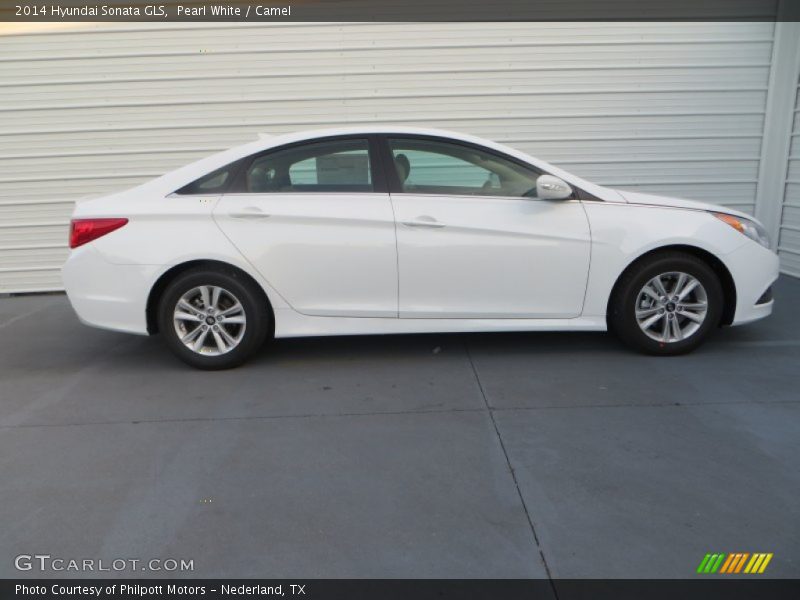 Pearl White / Camel 2014 Hyundai Sonata GLS