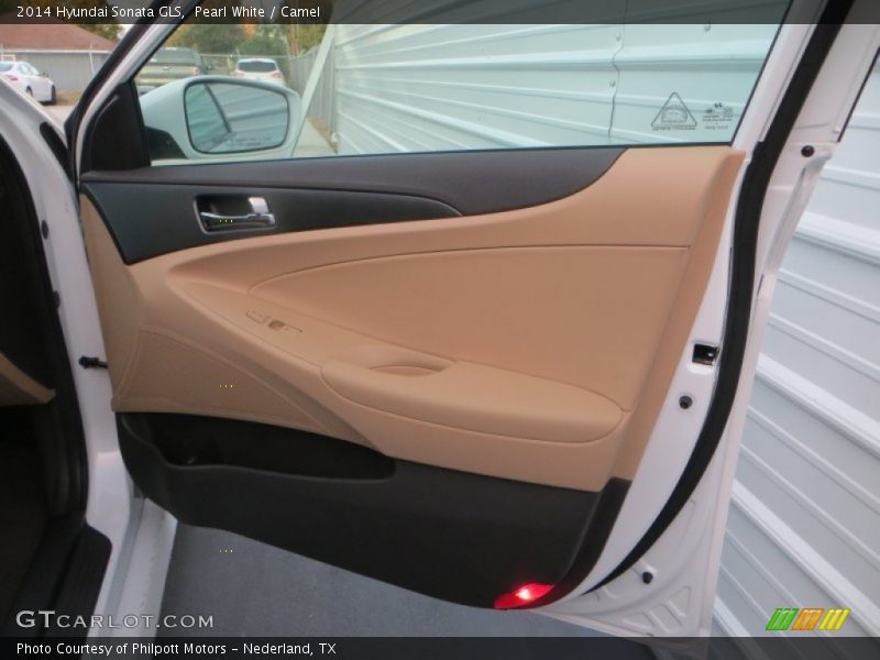 Pearl White / Camel 2014 Hyundai Sonata GLS